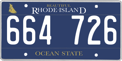 RI license plate 664726