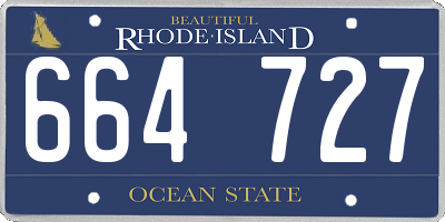 RI license plate 664727
