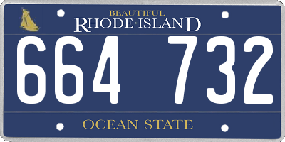RI license plate 664732