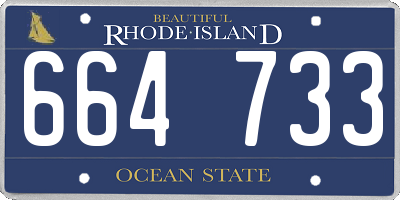 RI license plate 664733