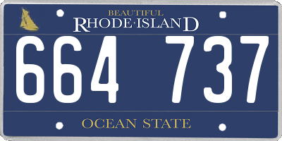 RI license plate 664737