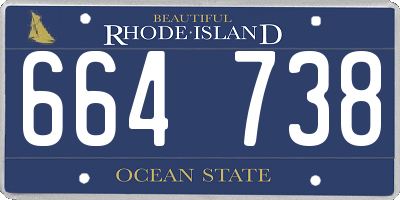 RI license plate 664738