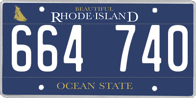 RI license plate 664740