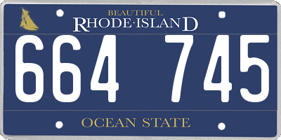RI license plate 664745