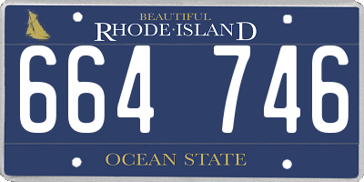 RI license plate 664746