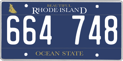 RI license plate 664748