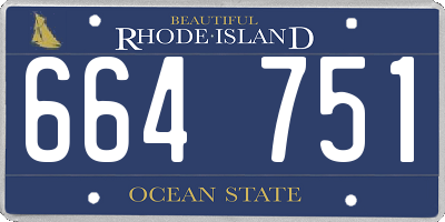 RI license plate 664751