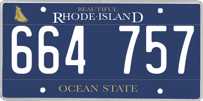 RI license plate 664757