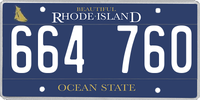 RI license plate 664760