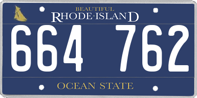 RI license plate 664762