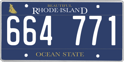 RI license plate 664771