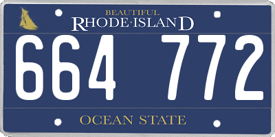 RI license plate 664772