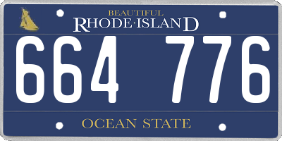 RI license plate 664776