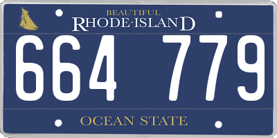 RI license plate 664779