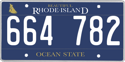 RI license plate 664782