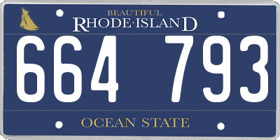 RI license plate 664793