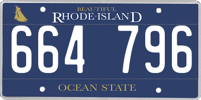 RI license plate 664796