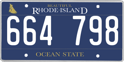 RI license plate 664798