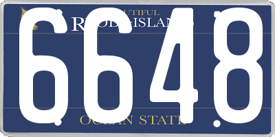 RI license plate 6648