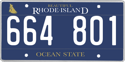 RI license plate 664801