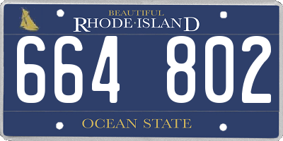 RI license plate 664802