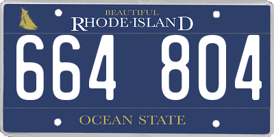 RI license plate 664804