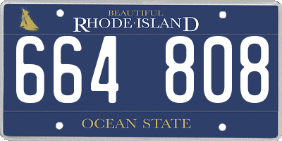 RI license plate 664808