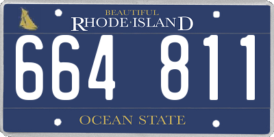RI license plate 664811