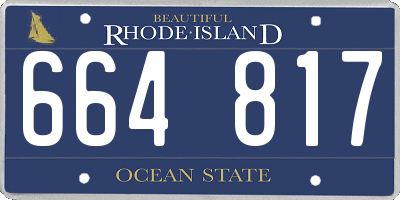 RI license plate 664817