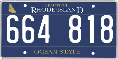 RI license plate 664818