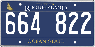 RI license plate 664822