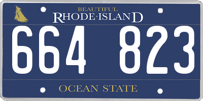 RI license plate 664823