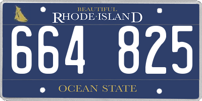 RI license plate 664825