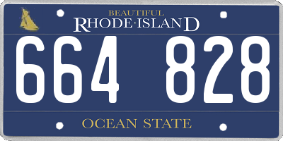 RI license plate 664828