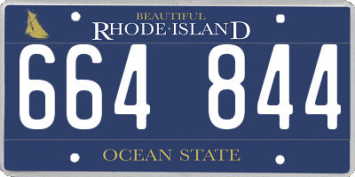 RI license plate 664844