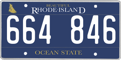 RI license plate 664846