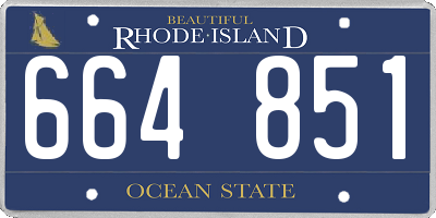 RI license plate 664851