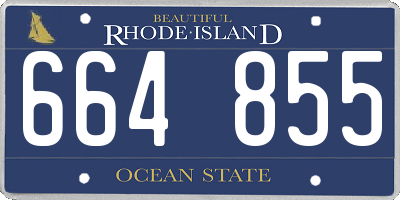 RI license plate 664855