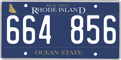 RI license plate 664856