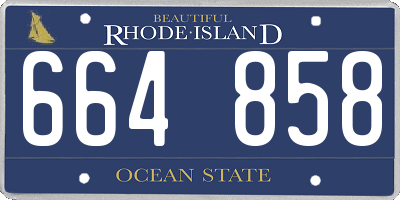 RI license plate 664858