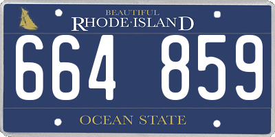 RI license plate 664859