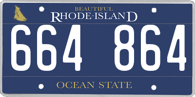 RI license plate 664864