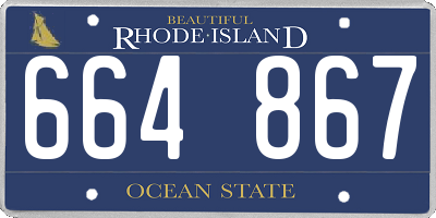 RI license plate 664867