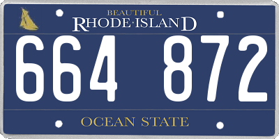 RI license plate 664872