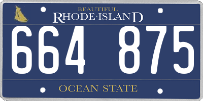 RI license plate 664875
