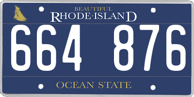 RI license plate 664876