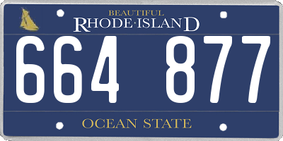 RI license plate 664877
