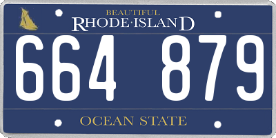 RI license plate 664879