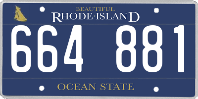 RI license plate 664881