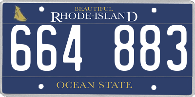 RI license plate 664883